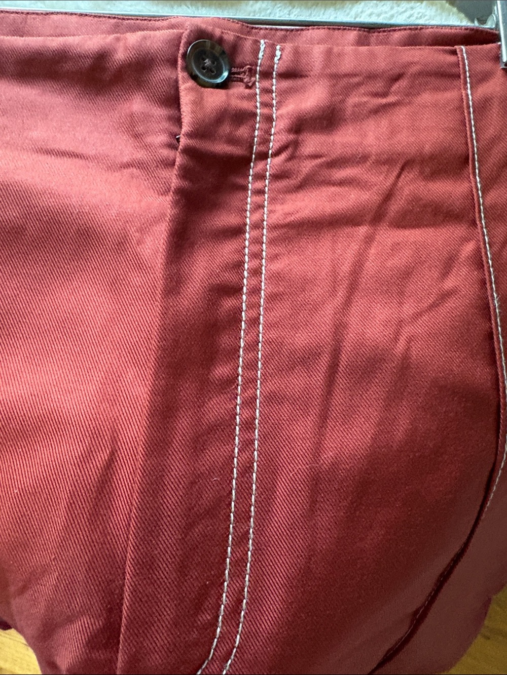 Banana Republic Factort Brick Red Wide Leg Pants Size 12 Tall - Picture 7 of 11